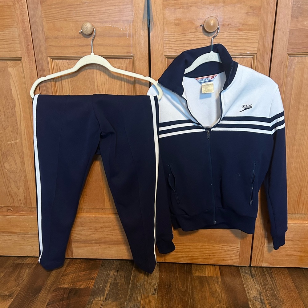 Speedo Navy and White Athletic Set